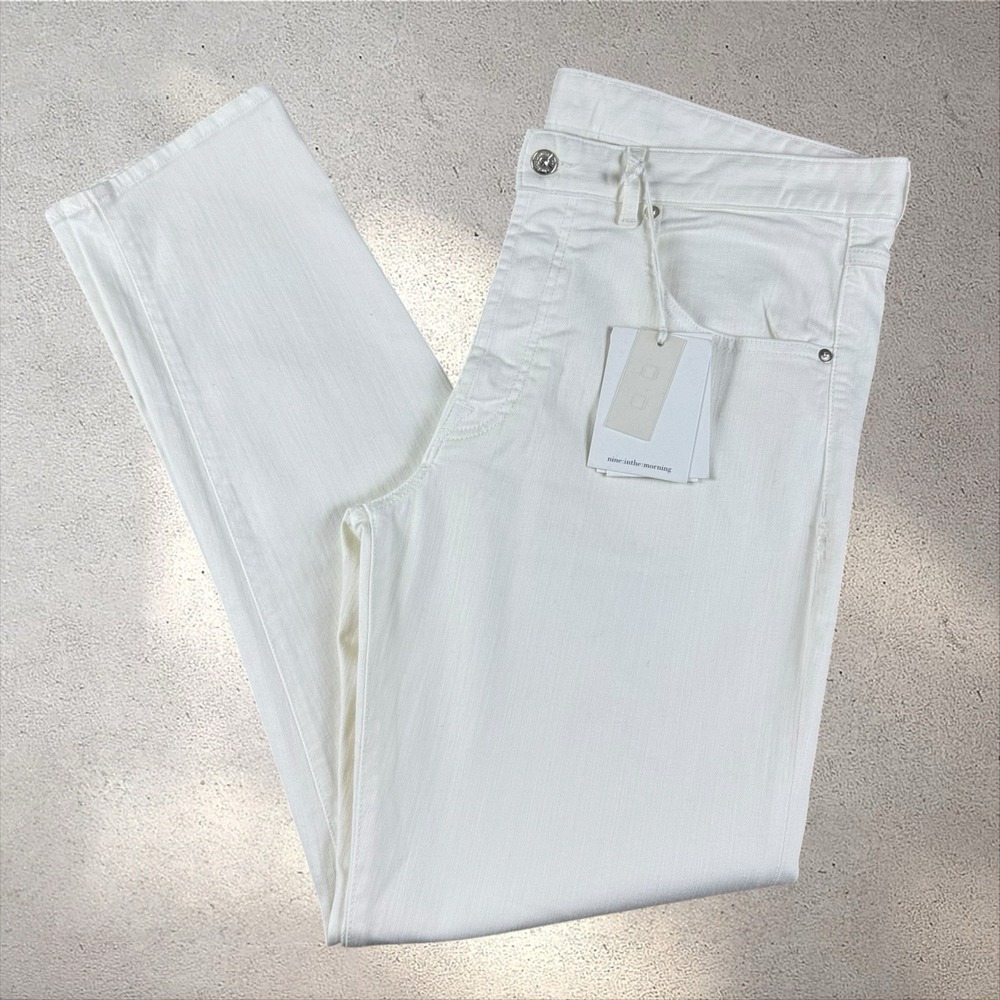 Nine In The Morning Men's Carrot Fit White Jeans Made In Italy Size 33 NWT‎